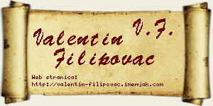 Valentin Filipovac vizit kartica